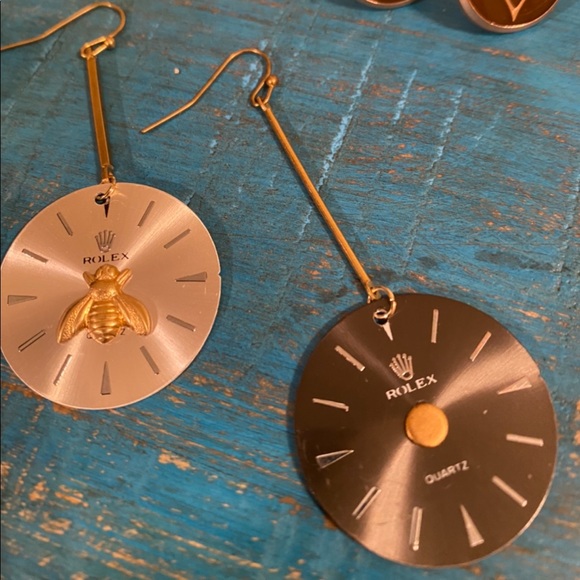 Up-cycled, Vintage, Watch Face, Brass Earrings by whisperedHEART - Picture 2 of 2